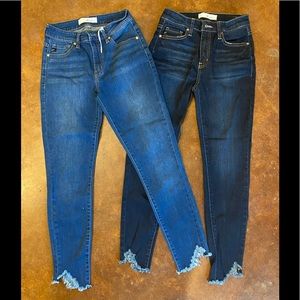 KanCan skinny jeans with frayed ankles . Brand new, never worn without tags